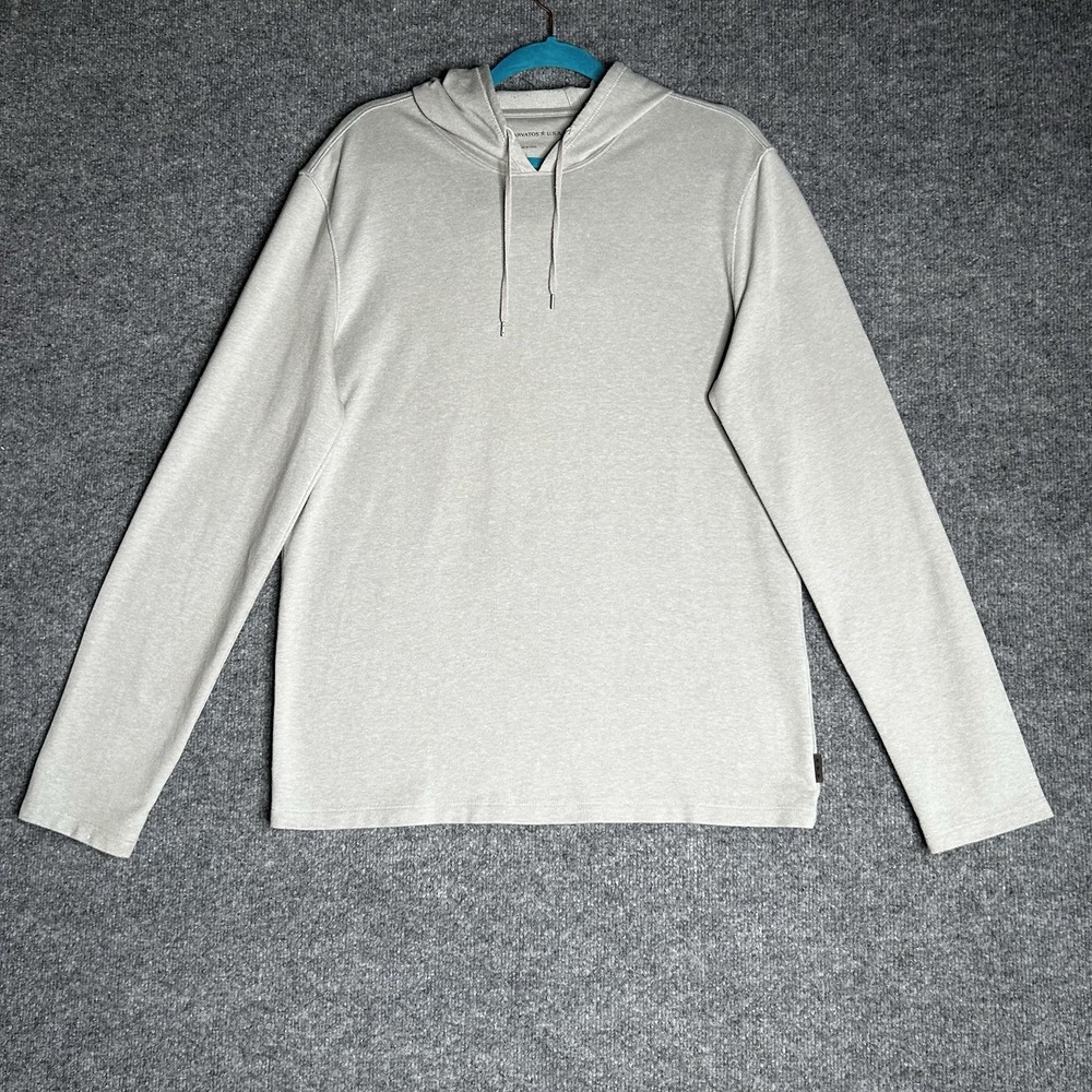 John Varvatos Pullover Hoodie Sweatshirt Men Size Large Gray